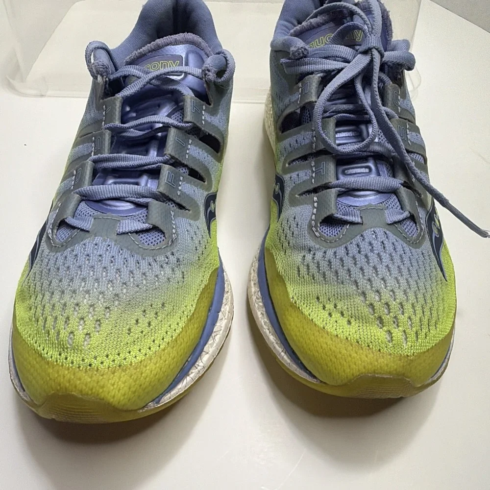 Saucony Everun Freedom ISO Women's 7 Running Shoes Purple Citron Preowned